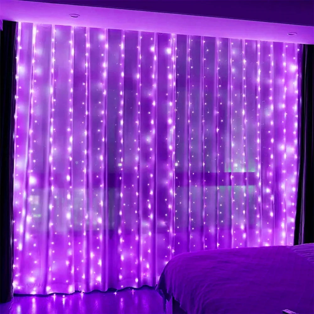 LED Curtain String Lights USB 3/6M Fairy Light Christmas Garland Holiday Led Light Wedding Party Home Bedroom Decoration
