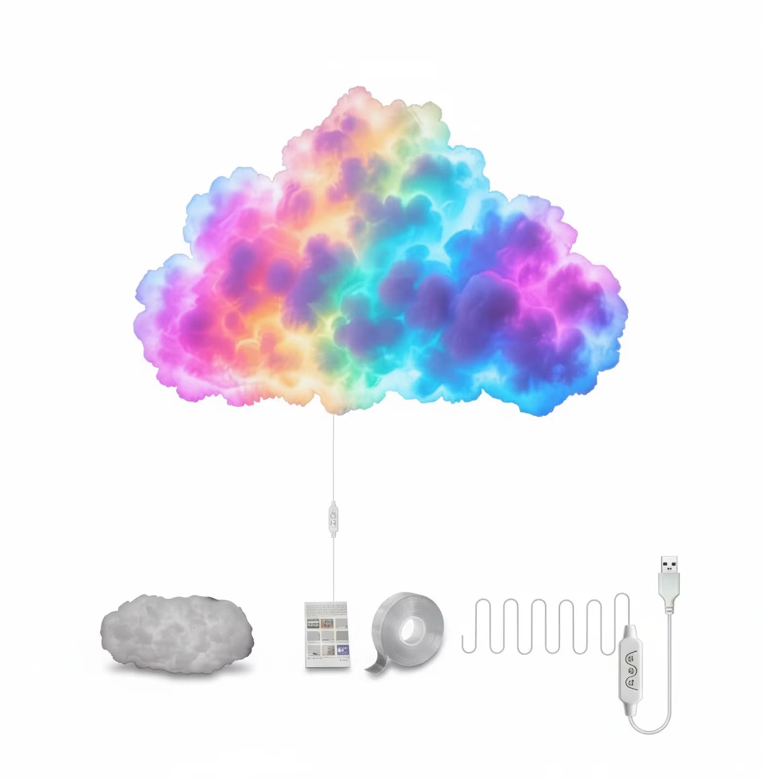 DIY Thundercloud LED Light Usb-Powered 3D Big Cloud Lightning Light for Game Room Bedroom Decor