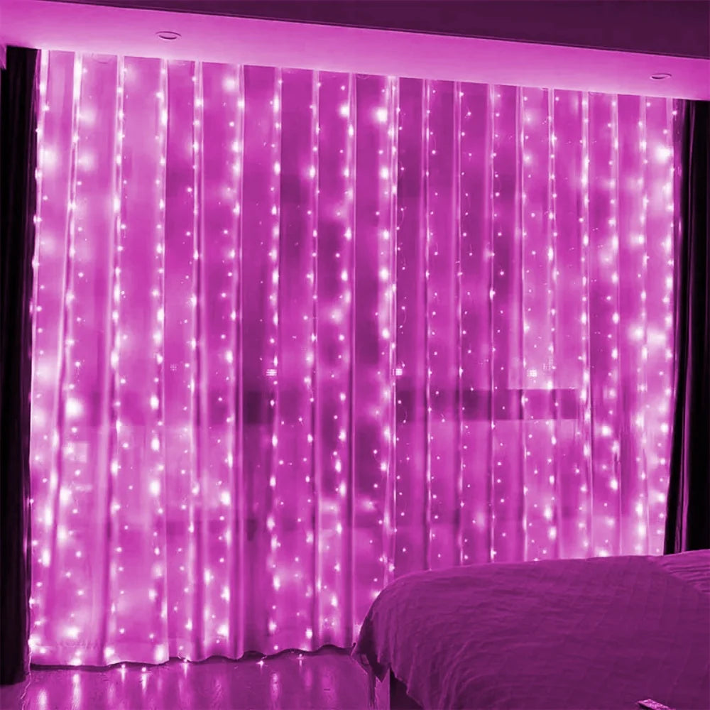 LED Curtain String Lights USB 3/6M Fairy Light Christmas Garland Holiday Led Light Wedding Party Home Bedroom Decoration