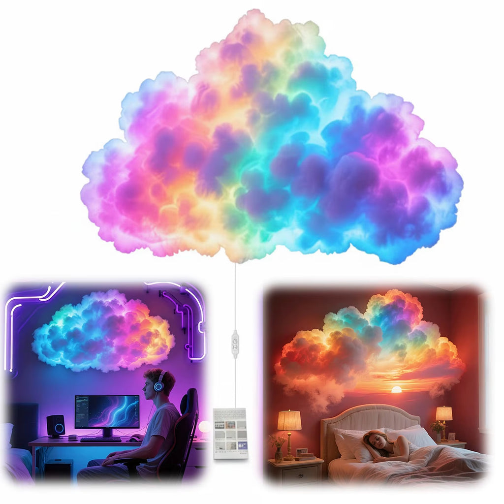 DIY Thundercloud LED Light Usb-Powered 3D Big Cloud Lightning Light for Game Room Bedroom Decor