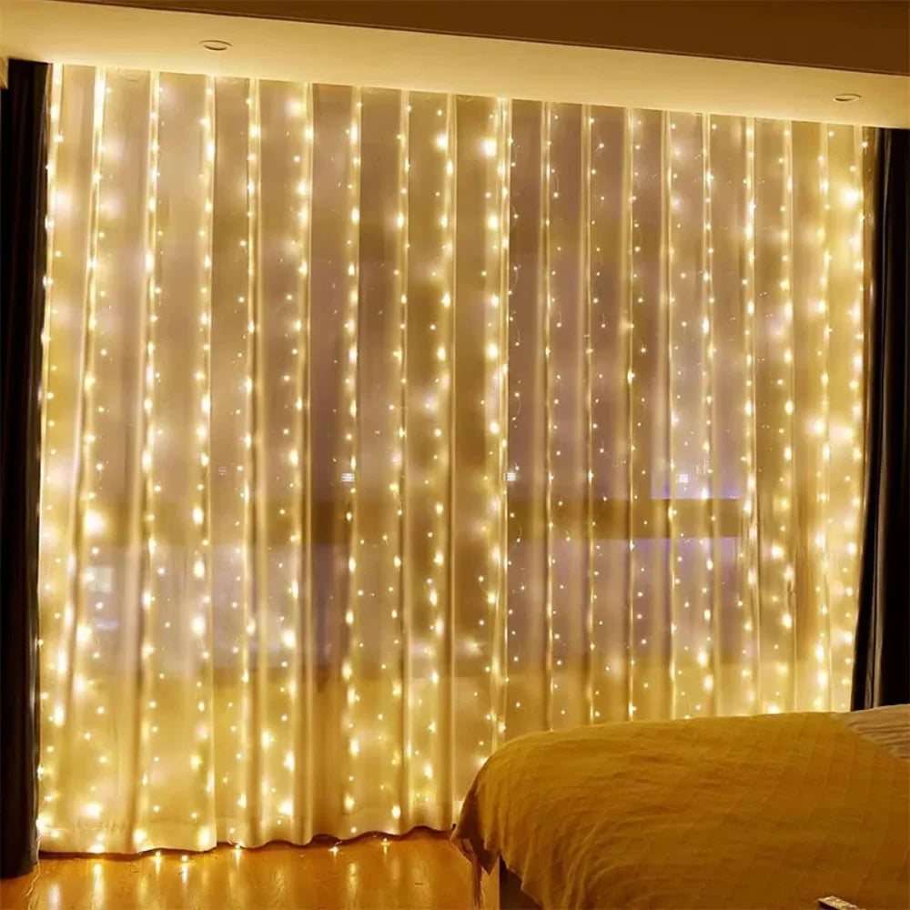 LED Curtain String Lights USB 3/6M Fairy Light Christmas Garland Holiday Led Light Wedding Party Home Bedroom Decoration