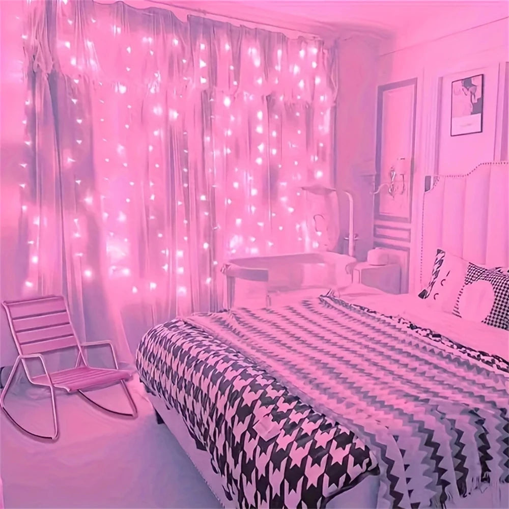 LED Curtain String Lights USB 3/6M Fairy Light Christmas Garland Holiday Led Light Wedding Party Home Bedroom Decoration