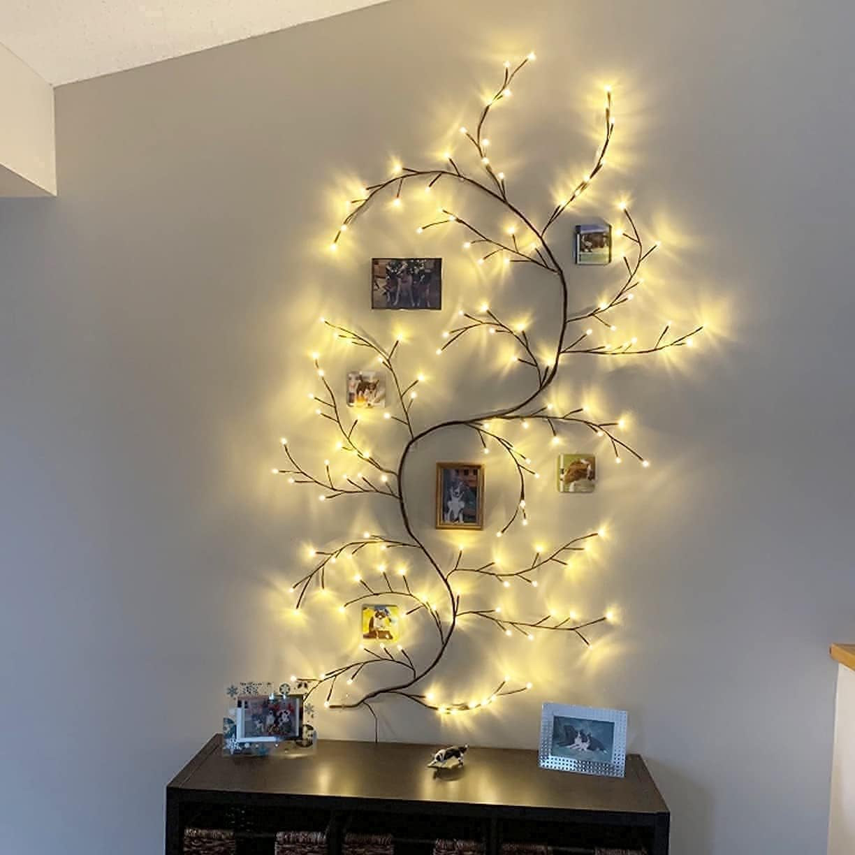 Enchanted Willow Vine 9.5FT, 160 Leds Vines for Room Decor with Remote, Vine Lights for Wall Home Decorations with 20 Clips & Tapes, Plug In, 1 PC