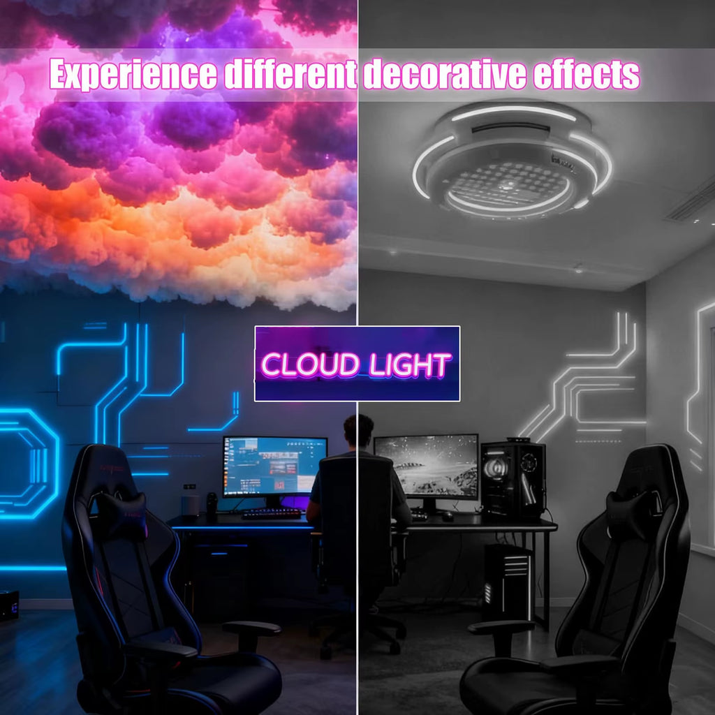 DIY Thundercloud LED Light Usb-Powered 3D Big Cloud Lightning Light for Game Room Bedroom Decor