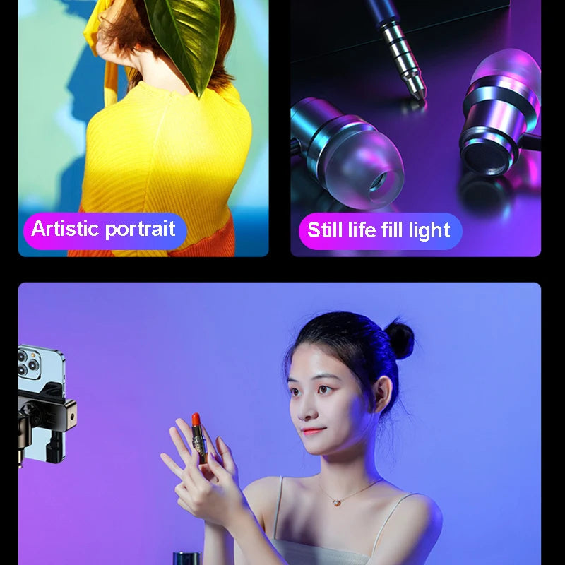 Led Photography Lighting Led Light Ring with Tripod Rechargeable Led Light Selfie Ring Lamp Photo Shooting Light Ring Phone