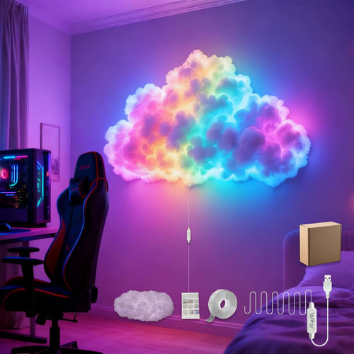DIY Thundercloud LED Light Usb-Powered 3D Big Cloud Lightning Light for Game Room Bedroom Decor