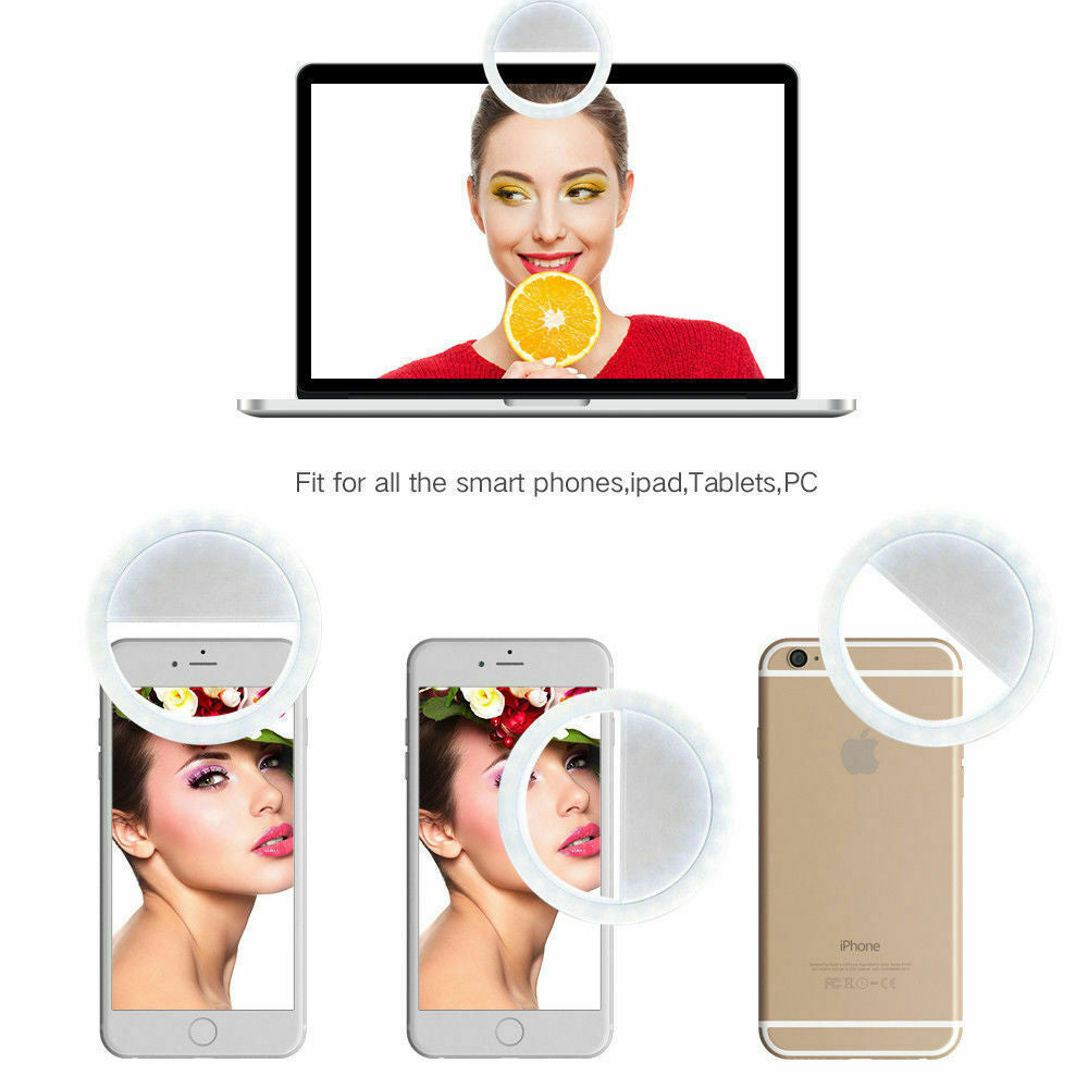 Portable Selfie LED Light Ring Fill Camera Flash for Mobile Phone Universal Ipad