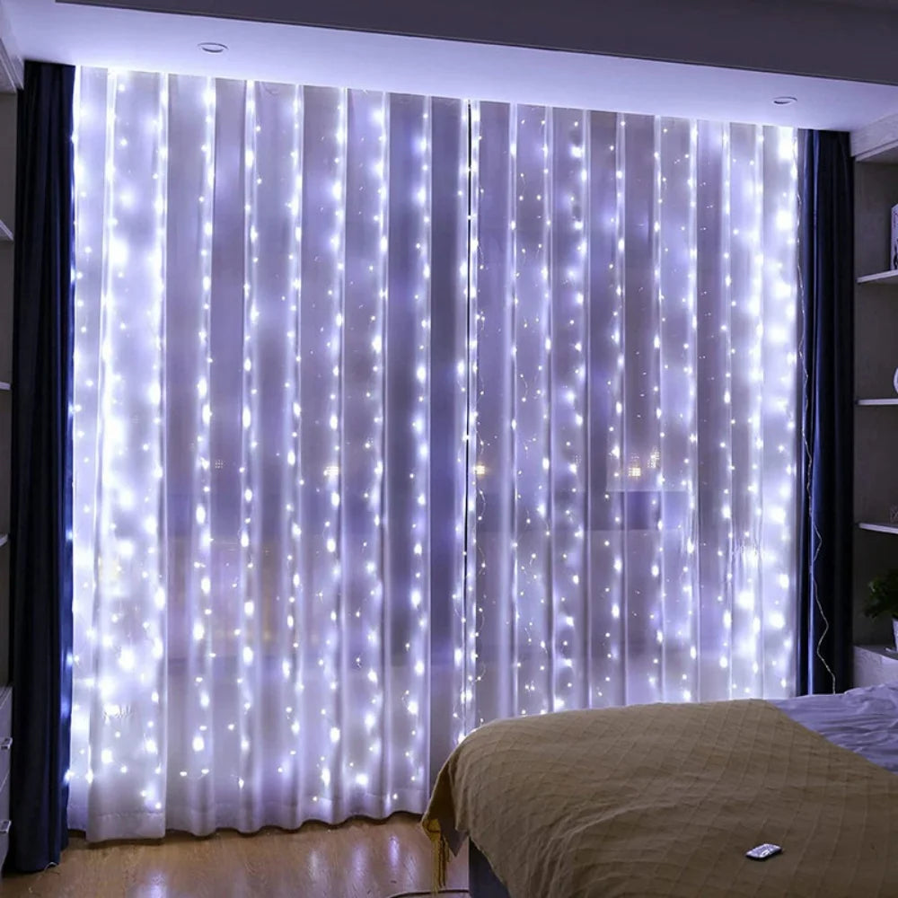 LED Curtain String Lights USB 3/6M Fairy Light Christmas Garland Holiday Led Light Wedding Party Home Bedroom Decoration