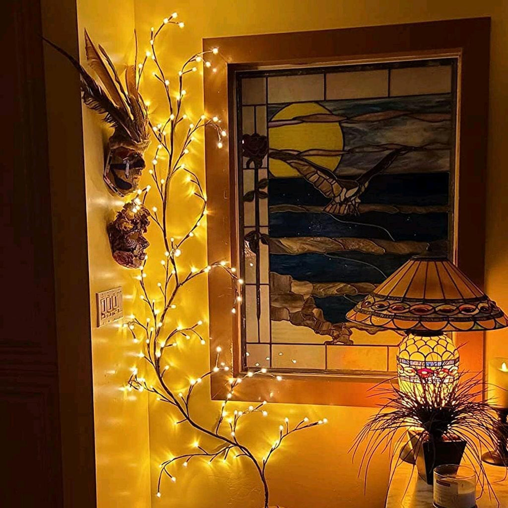 Enchanted Willow Vine 9.5FT, 160 Leds Vines for Room Decor with Remote, Vine Lights for Wall Home Decorations with 20 Clips & Tapes, Plug In, 1 PC