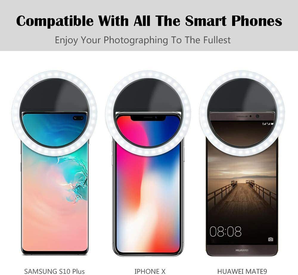 Portable Selfie LED Light Ring Fill Camera Flash for Mobile Phone Universal Ipad