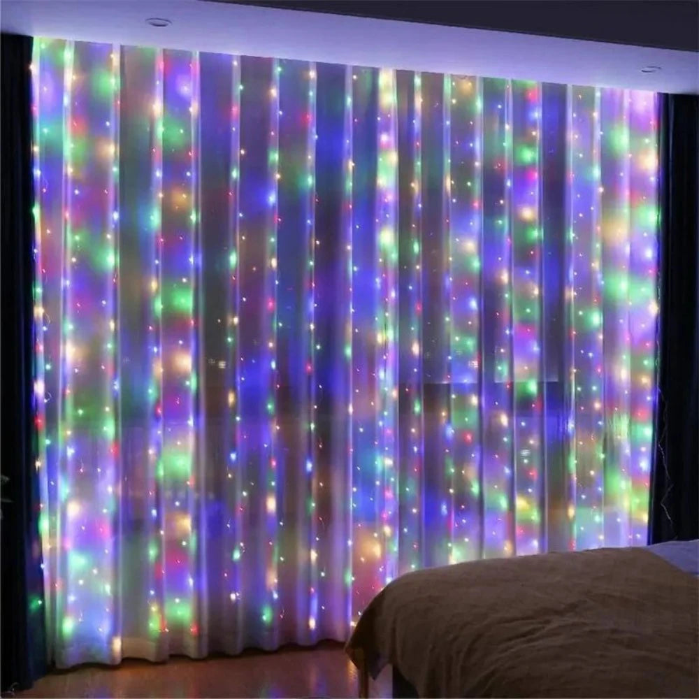 LED Curtain String Lights USB 3/6M Fairy Light Christmas Garland Holiday Led Light Wedding Party Home Bedroom Decoration