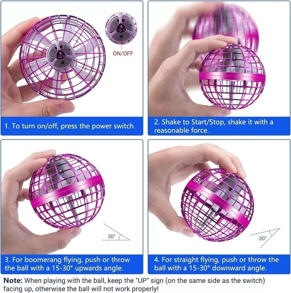 2025 Galaxy Ball Flying Orb Ball Toys LED Light Spinner Cosmic Ball