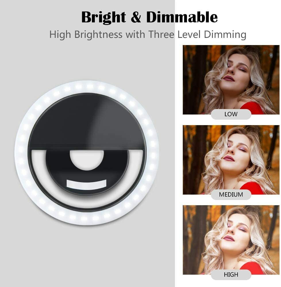 Portable Selfie LED Light Ring Fill Camera Flash for Mobile Phone Universal Ipad