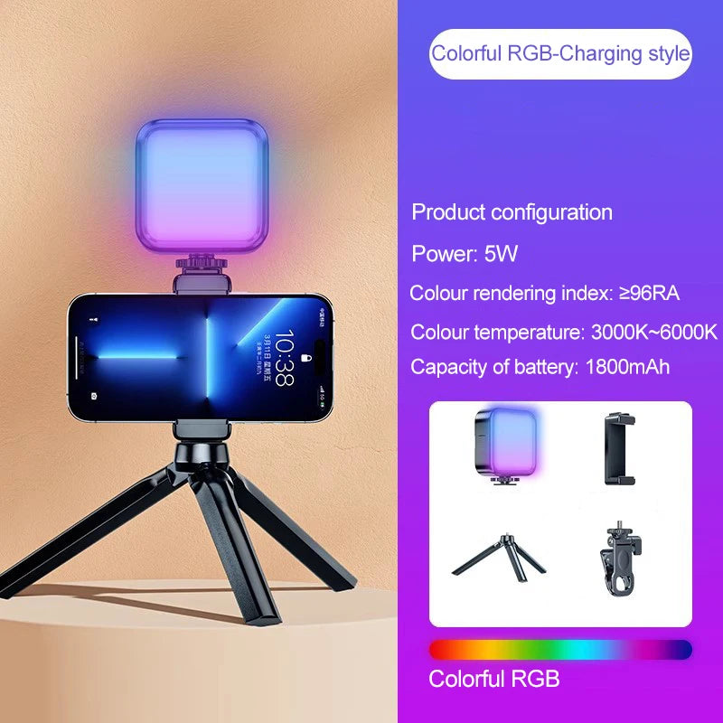 Led Photography Lighting Led Light Ring with Tripod Rechargeable Led Light Selfie Ring Lamp Photo Shooting Light Ring Phone